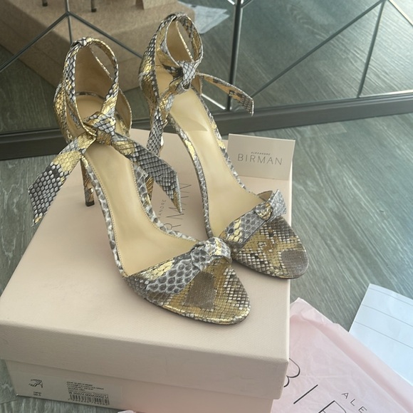 Alexandre Birman Clarita Python Wave-heel Sandals - Picture 2 of 13